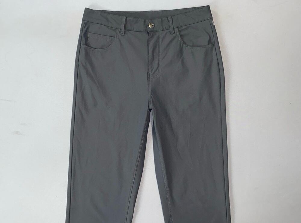 Fabletics Men's Jean Style 6-Pocket Performance Tech Pants. Medium Gray, 30X30.